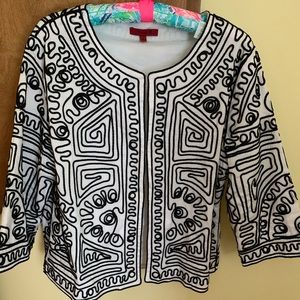 Very good condition embroidered piping jacket